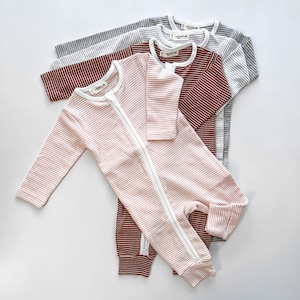 Bio Baby Body Body Langarm Baby Jungen Baby Mädchen Unisex Abdeckungen Reißverschluss Schutzs ultra weiche hochwertige 0-18Monate Schlafanzüge