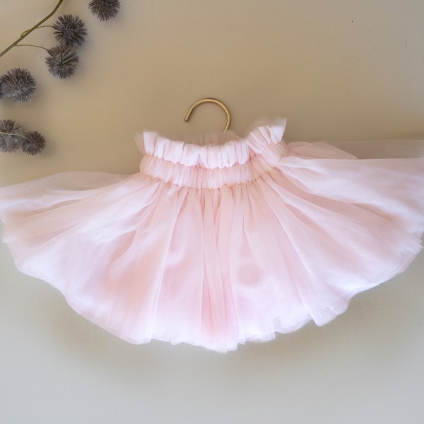 Tutu pour bébé en tulle doux jupes tutu pour tout-petits taille 1 2 3 4 5 ans jupe de ballet moderne pour enfants tenue ballerine ballet rose innocent