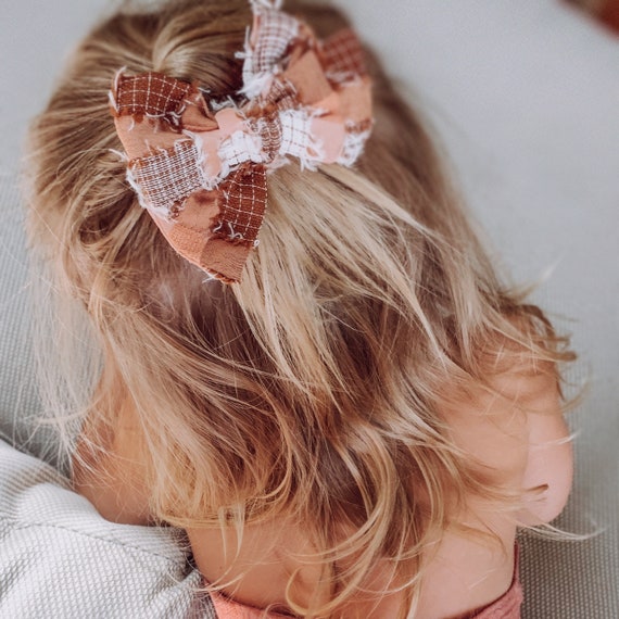 子供用ヘアリボンクリップ ボヘミアンコレクション ヒッピーリボン