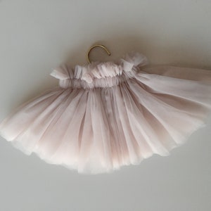 Baby Tutu Tüll weich Röcke Kleinkind Tutu Größe 1 2 3 4 5 Jahre moderne Ballettrock für Kinder Outfit Powdered Mauve Bild 5