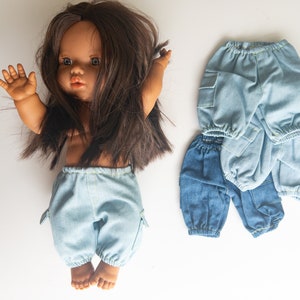 Minikane doll clothes mini colettos doll clothing 34cm denim jeans pretend play unisex doll accessories paola reina Miniland boy doll