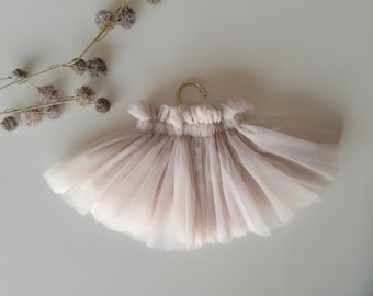 Baby tutu tulle soft skirts toddler tutu size 1 2 3 4 5 years modern ballet skirt for children outfit Powdered Mauve