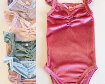 Baby Child Velvet Leotard High Quality Super Soft Stretch Birthday Outfit Dance Leotard Kids Velvet bodysuit Gymnastics Fairy