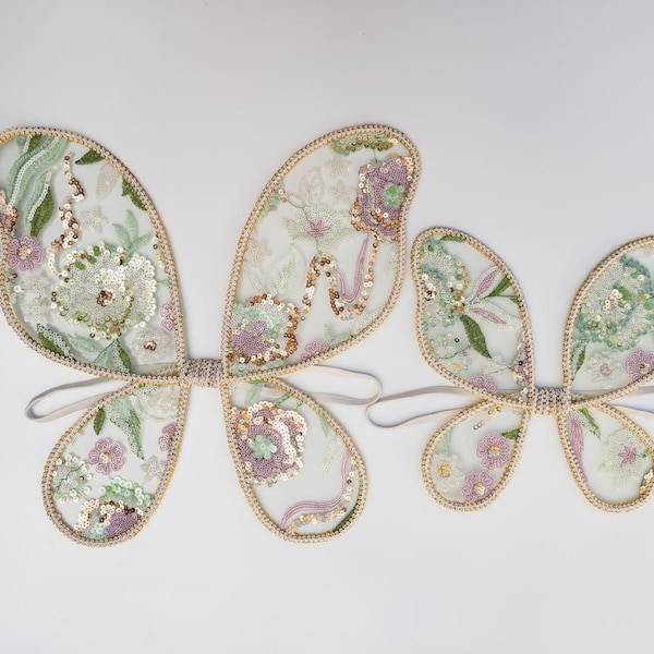 Baby & Kind Blumen Feenflügel Verkleiden hochwertig gearbeitete Flügel aus hochwertiger Spitze Feenflügel 1