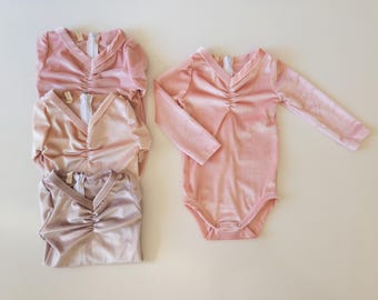 Fluwelen turnpakje baby kind hoge kwaliteit superzachte stretch verjaardagsoutfit dans turnpakje fluwelen romper kinderen gymnastiek fee lange mouw