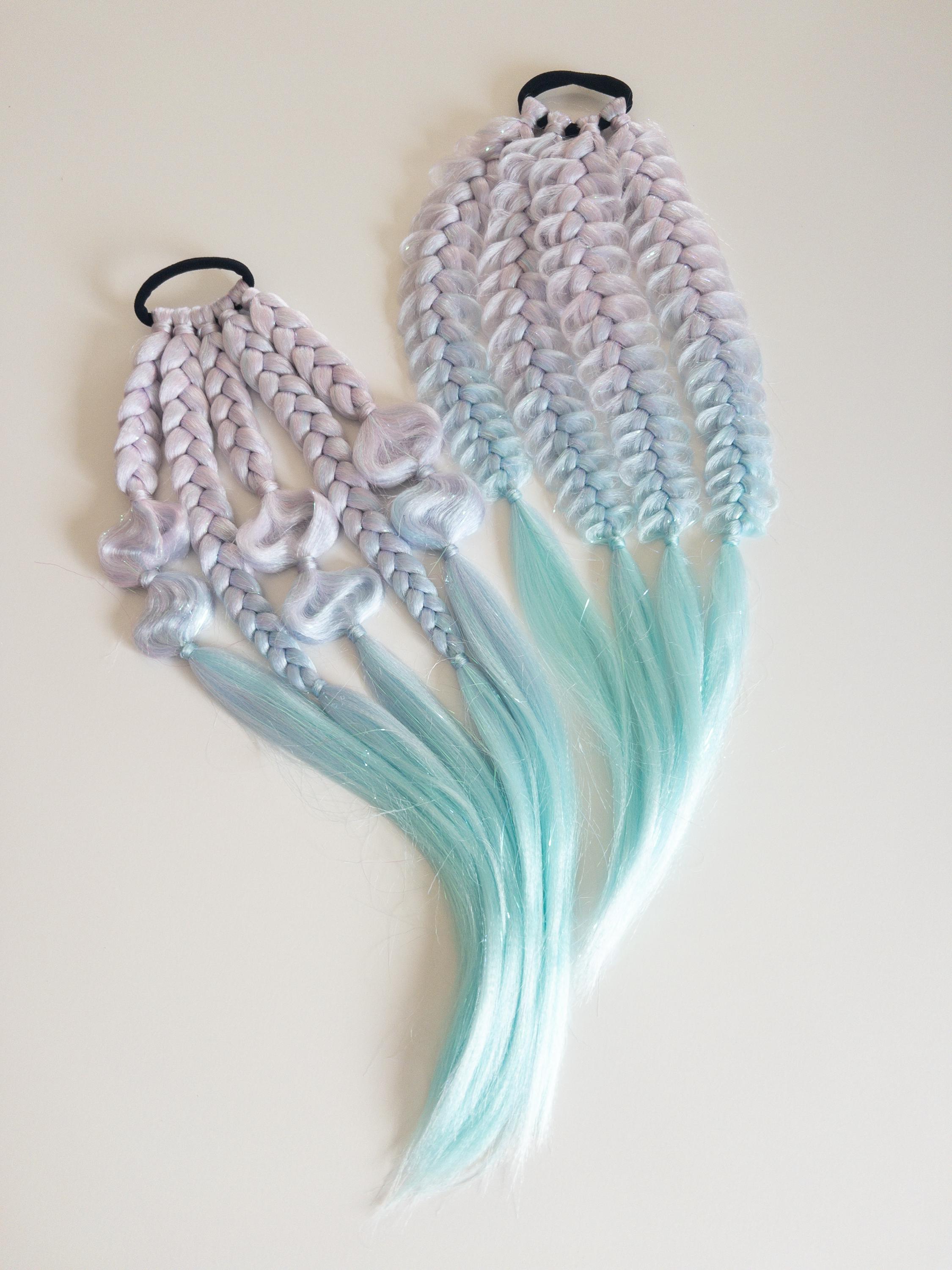 Extensions per capelli intrecciati a forma di farfalla, soffici e