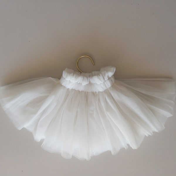 Baby tutu tulle soft skirts toddler tutu size 1 2 3 4 5 years modern ballet skirt for children outfit White