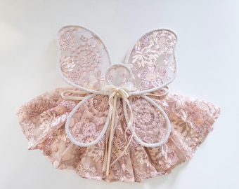 Baby Child Adult Dandelion Embroidered Fairy Wings High quality handmade kids parties pretend play sequin princess enchanted birthday