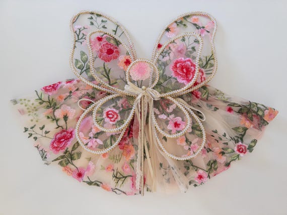 Baby & Child Floral Fairy Wings dress up quality wings handmade lace fairy wings kids parties pretend play princess birthday kids costume