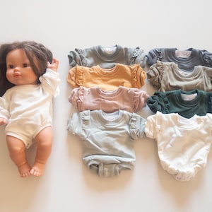 Minikane doll clothes cotton Bubble Romper for Paola reina high quality doll outfit long sleeve Miniland 34cm Paola reina mini colettos
