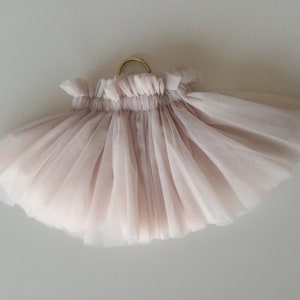 Baby Tutu Tüll weich Röcke Kleinkind Tutu Größe 1 2 3 4 5 Jahre moderne Ballettrock für Kinder Outfit Powdered Mauve Bild 8