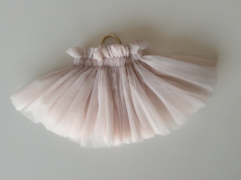 Baby Tutu Tüll weich Röcke Kleinkind Tutu Größe 1 2 3 4 5 Jahre moderne Ballettrock für Kinder Outfit Powdered Mauve Bild 8