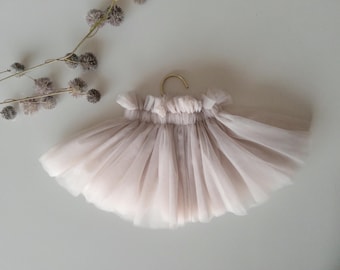 Baby tutu tulle soft skirts toddler tutu size 1 2 3 4 5 years modern ballet skirt for children outfit Powdered Mauve Grey