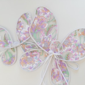Baby Child Adult Floral Fairy Wings dressup High quality handmade fairy wings kids parties pretend play sequin princess enchanted birthday