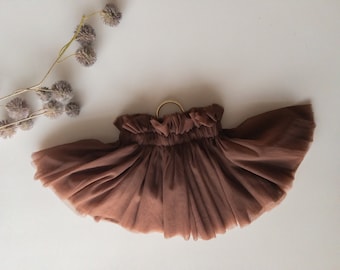 Baby tutu tulle soft skirts toddler tutu size 1 2 3 4 5 years modern ballet skirt for children outfit chocolate