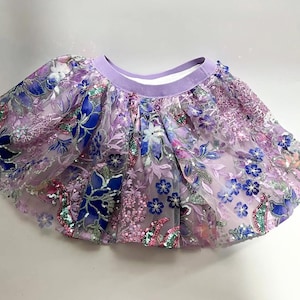 Bloemen borduren tutu rok baby tutu kind tutu tule sprookjes rok bloemen rokken ballerina rok cadeau kinderen rokken pailletten tutu