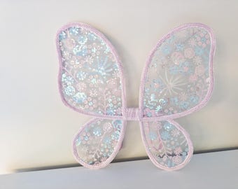 Baby & Child Floral Sequin Fairy Wings dress up quality wings handmade lace fairy wings kids parties pretend play sequin Skirt 1st birthday
