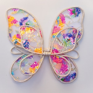 Baby & Child Floral Fairy Wings dress up quality crafted wings handmade fairy wings kids parties pretend play confetti sequin birthday party