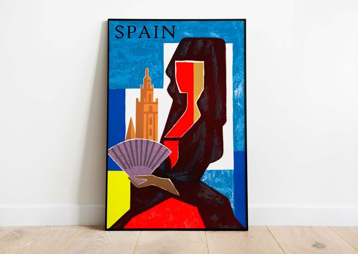 Spain Wall Decor Print Spain Vintage Poster Vintage Print Etsy