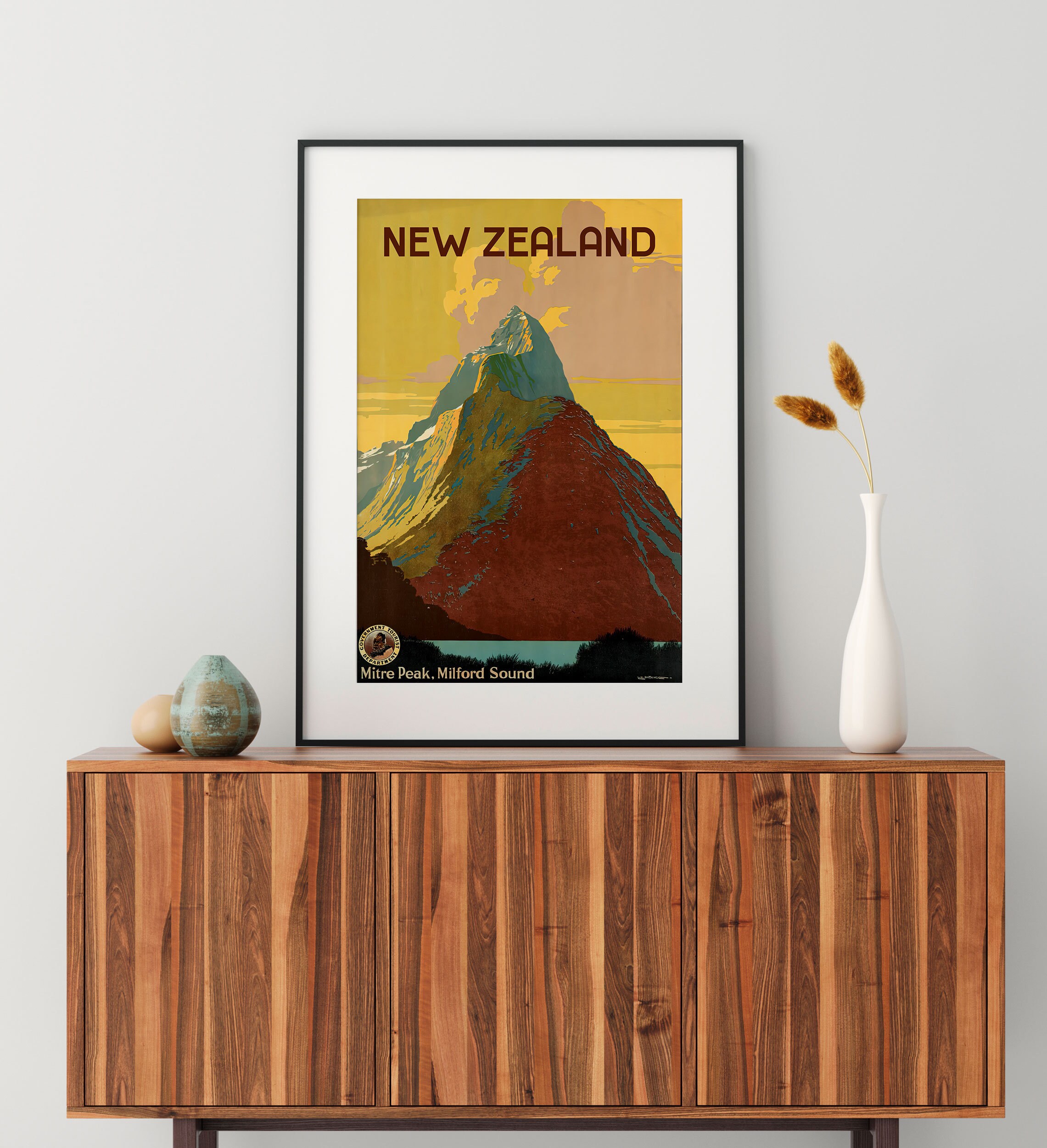 New Zealand Wall Decor Print New Zealand Vintage Poster Etsy