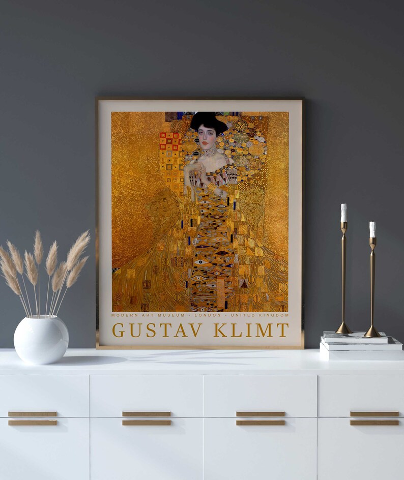 Gustav Klimt Tentoonstelling Poster Gustav Klimt Print Etsy