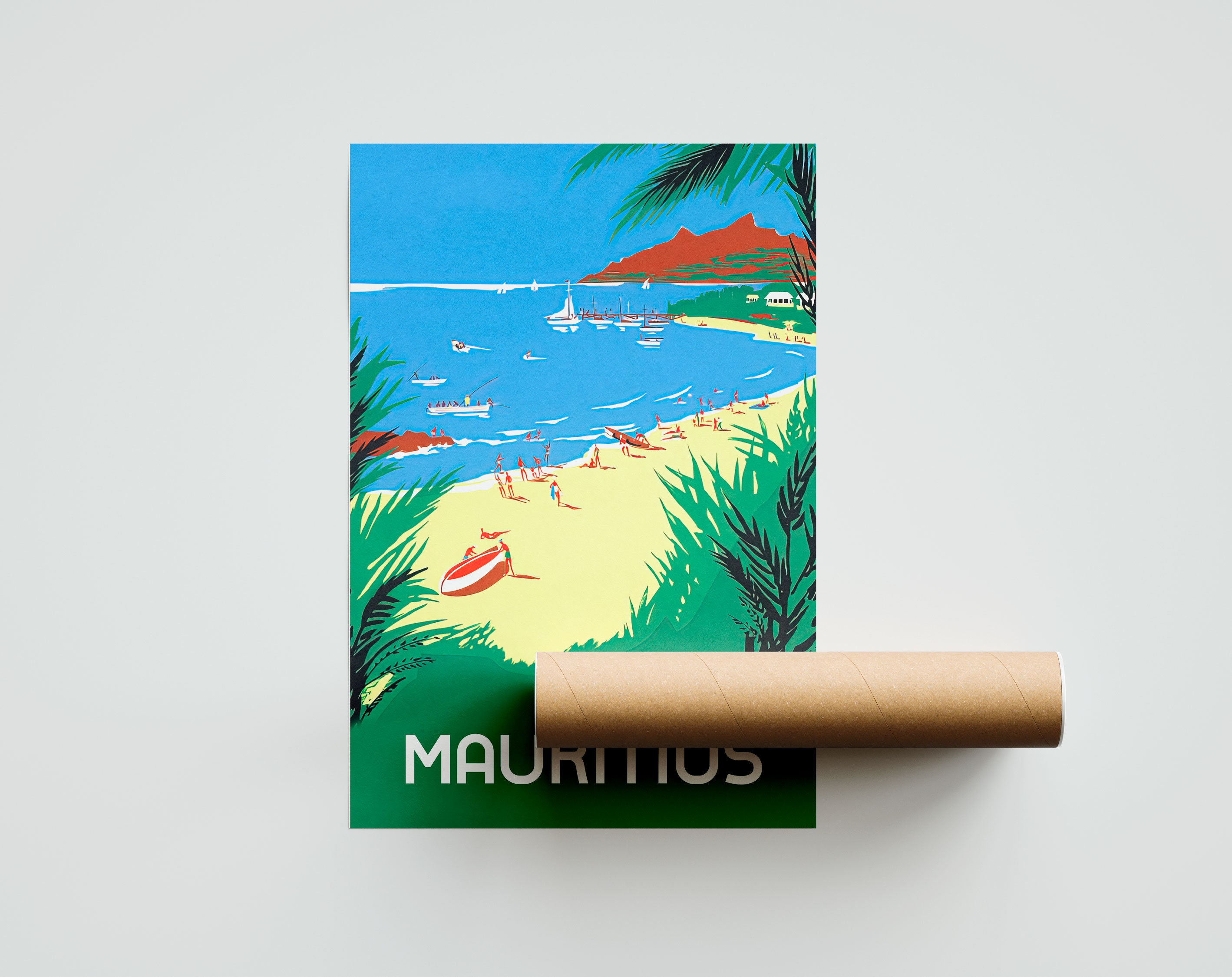 Mauritius Wall Decor Print Mauritius Vintage Poster Etsy