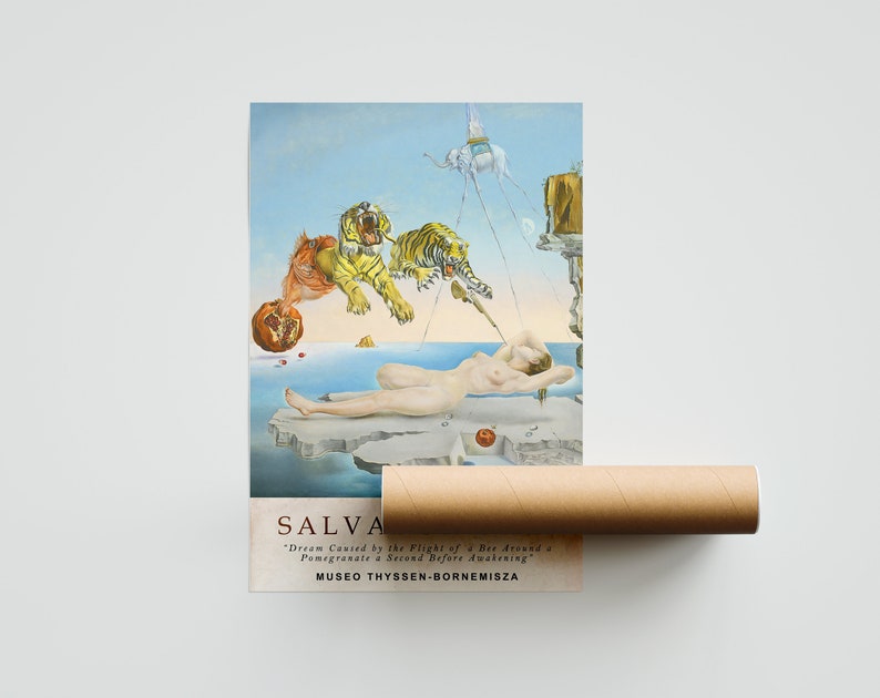 Poster salvador Dali / Sogno causato dal volo di un'ape Etsy Poster salvador Dali / Sogno causato dal volo di un'ape Etsy