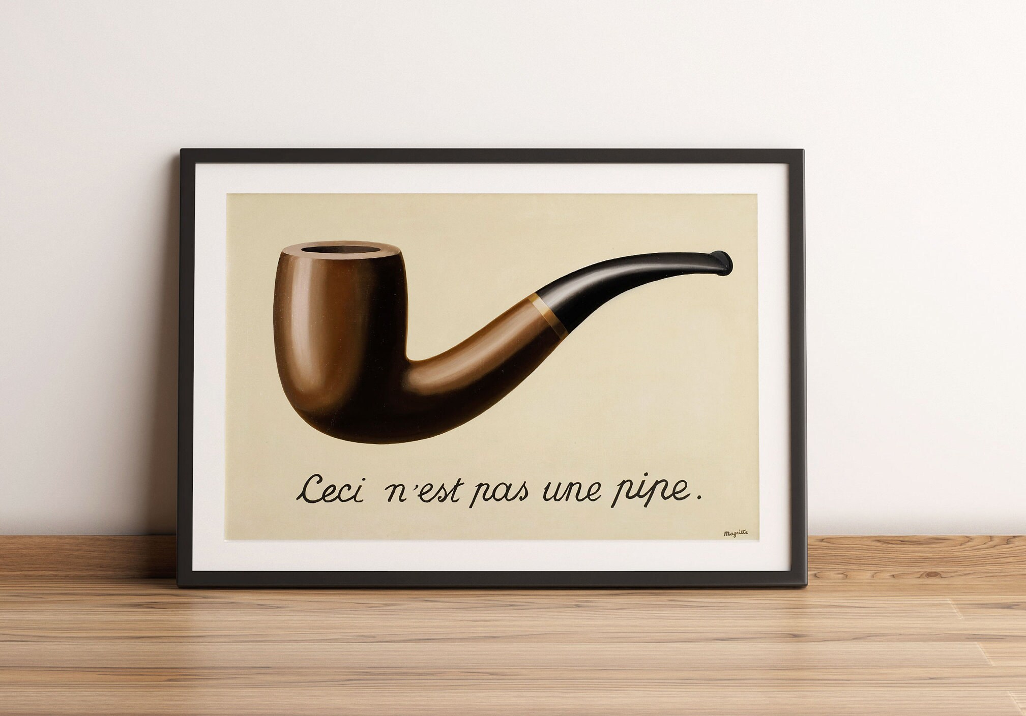 Rene Magritte Poster Ceci n�est pas une pipe Print Etsy