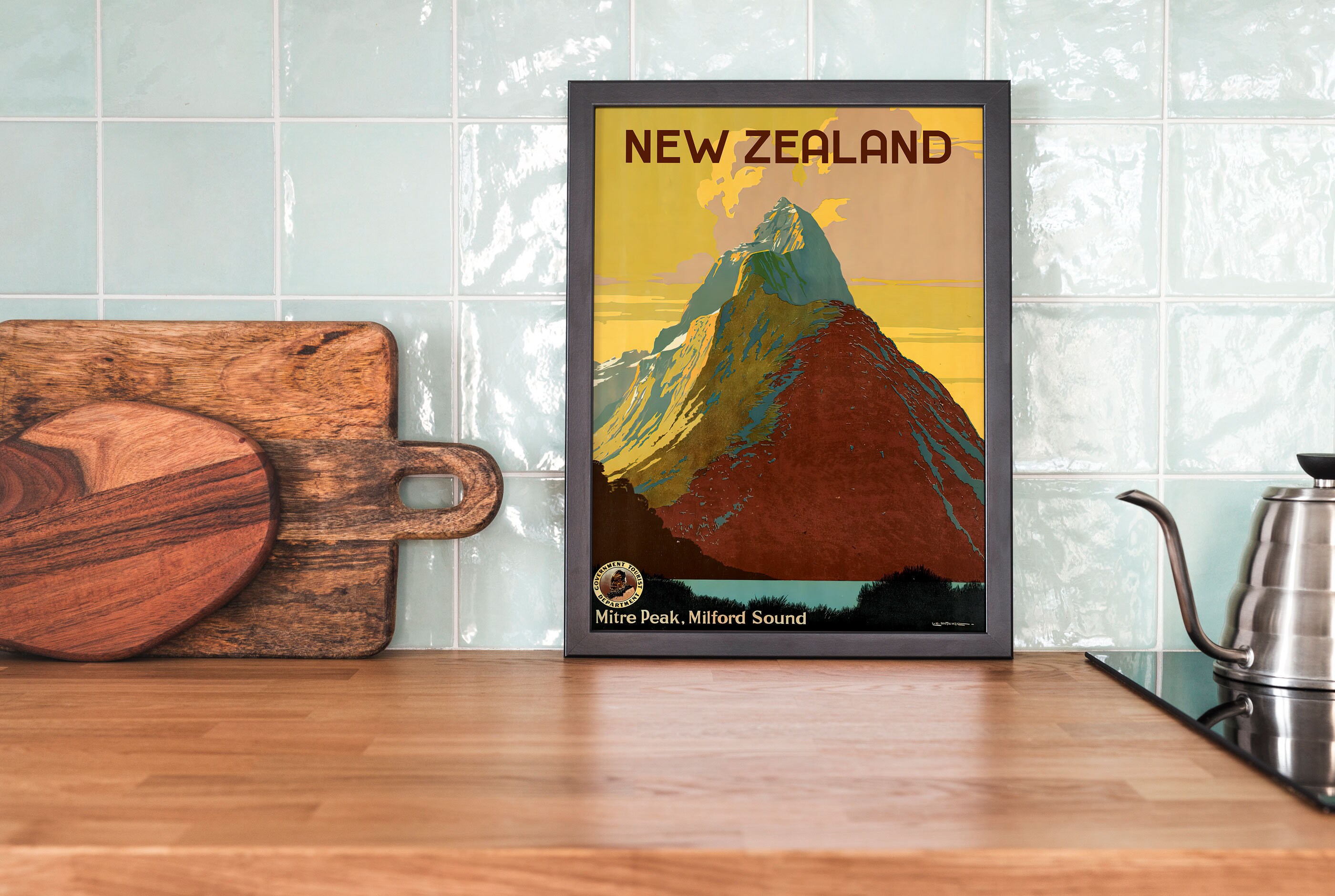 New Zealand Wall Decor Print New Zealand Vintage Poster Etsy
