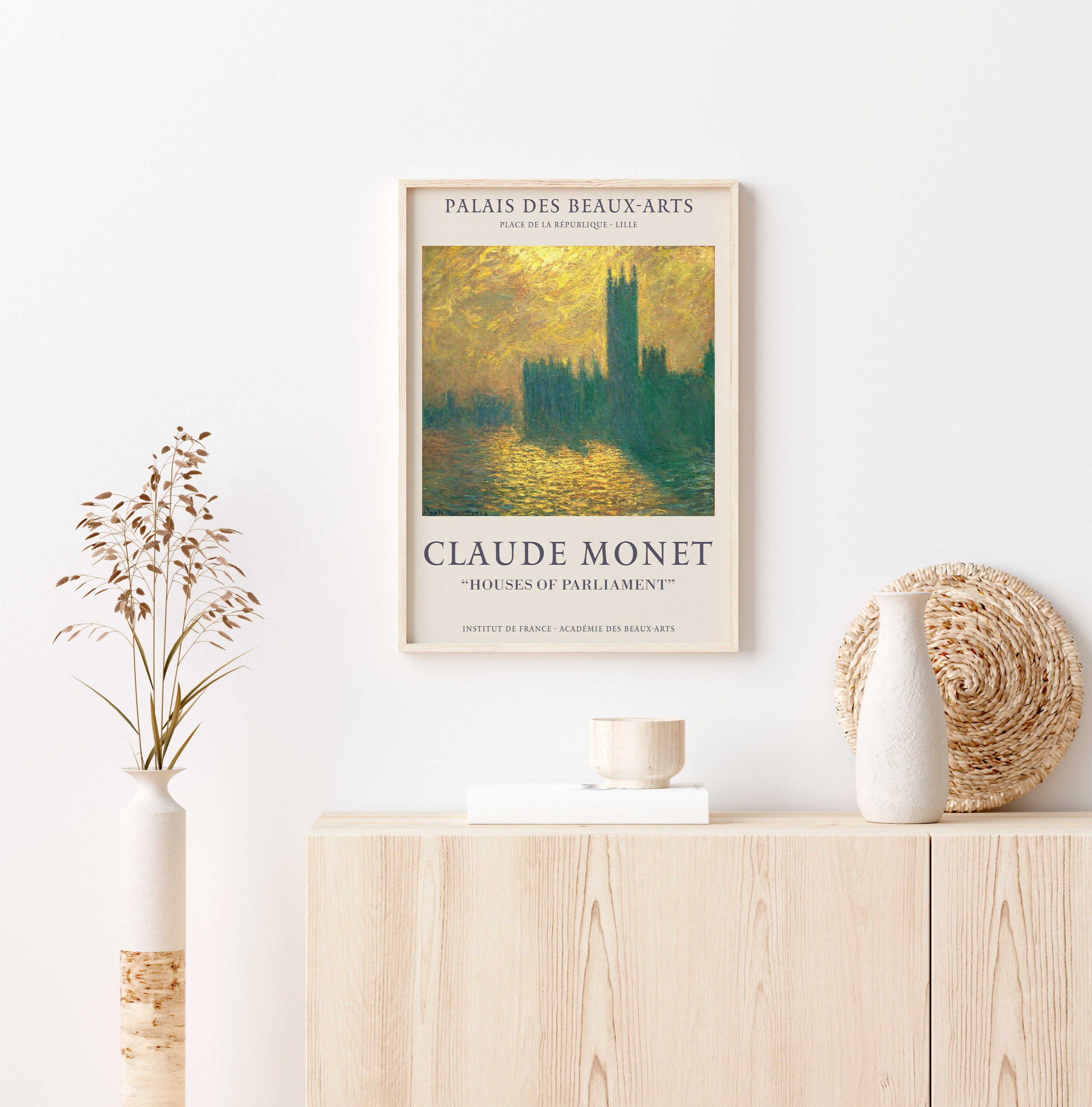 Claude Monet Print Houses Of Parliament Monet Exhibition Etsy