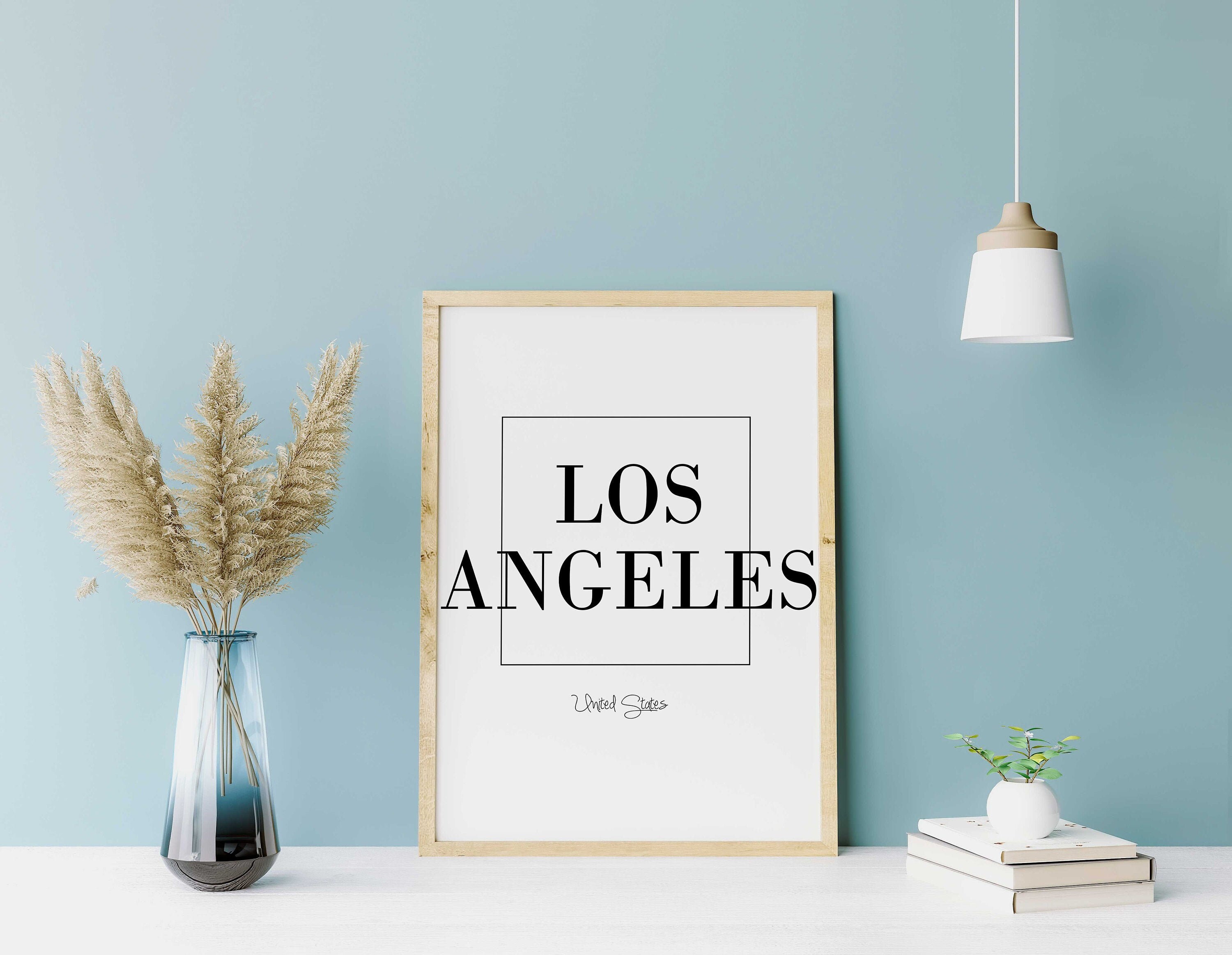 Los Angeles City Wall Decor Print Los Angeles Art Travel | Etsy