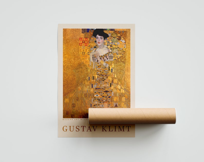 Gustav Klimt Tentoonstelling Poster Gustav Klimt Print Etsy