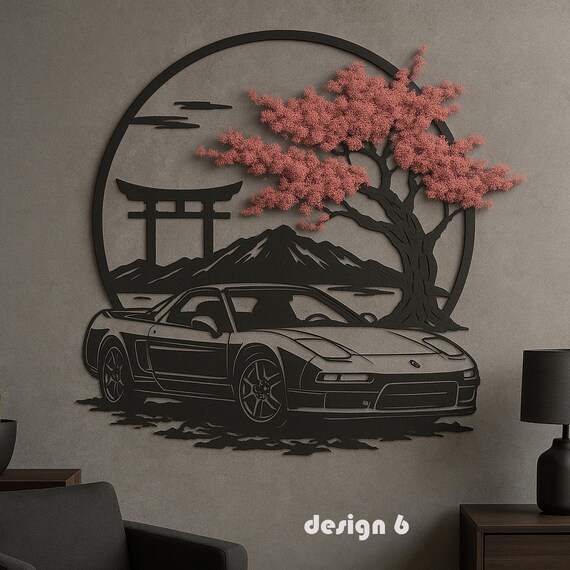 JDM Car Wall Art Collection – Japanese Style Metal Decor With