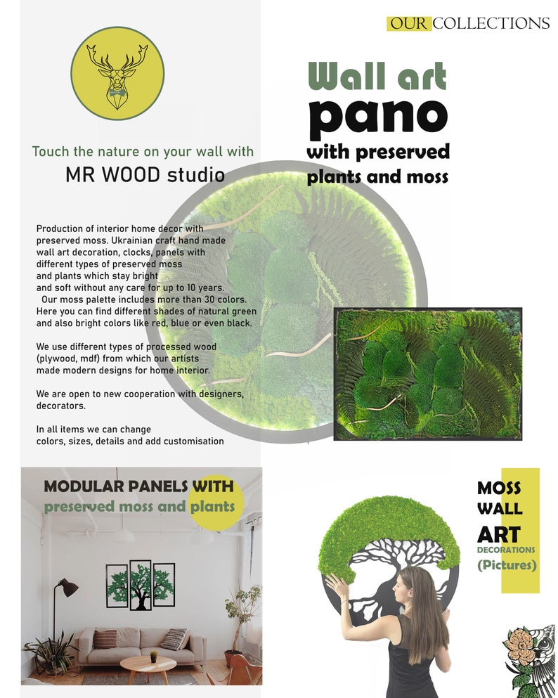 Round Moss Wall Mirror Framed Circle Mirror With Moss Led Round Moss