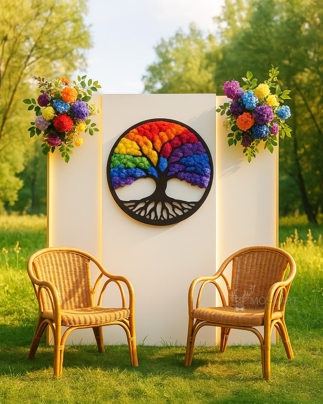 Tree of Life Wedding Backdrop With Preserved Moss – Personalized ...