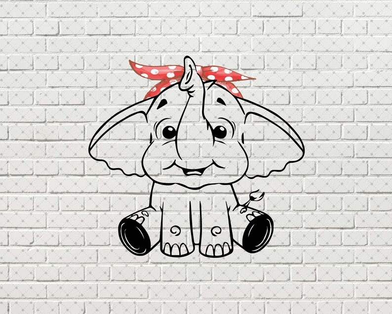 Free Free 233 Elephant With Bow Svg SVG PNG EPS DXF File