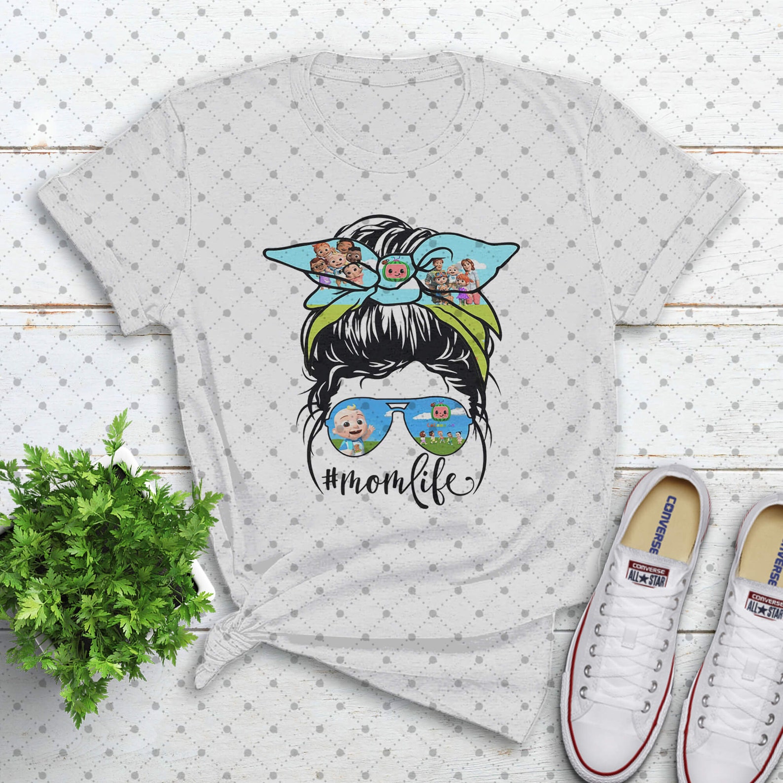 Messy bun cocomelon mom life digital file for sublimation ...