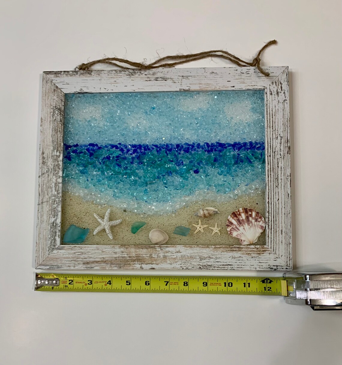 Sea Glass Beach Horizon Scene Sea Glass Art Beach Decor - Etsy