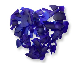 Sea Glass- Sea Glass Decor - Tumbled Sea Glass- Real Glass - Cobalt Sea Glass - Beach Glass - Mermaid Tears