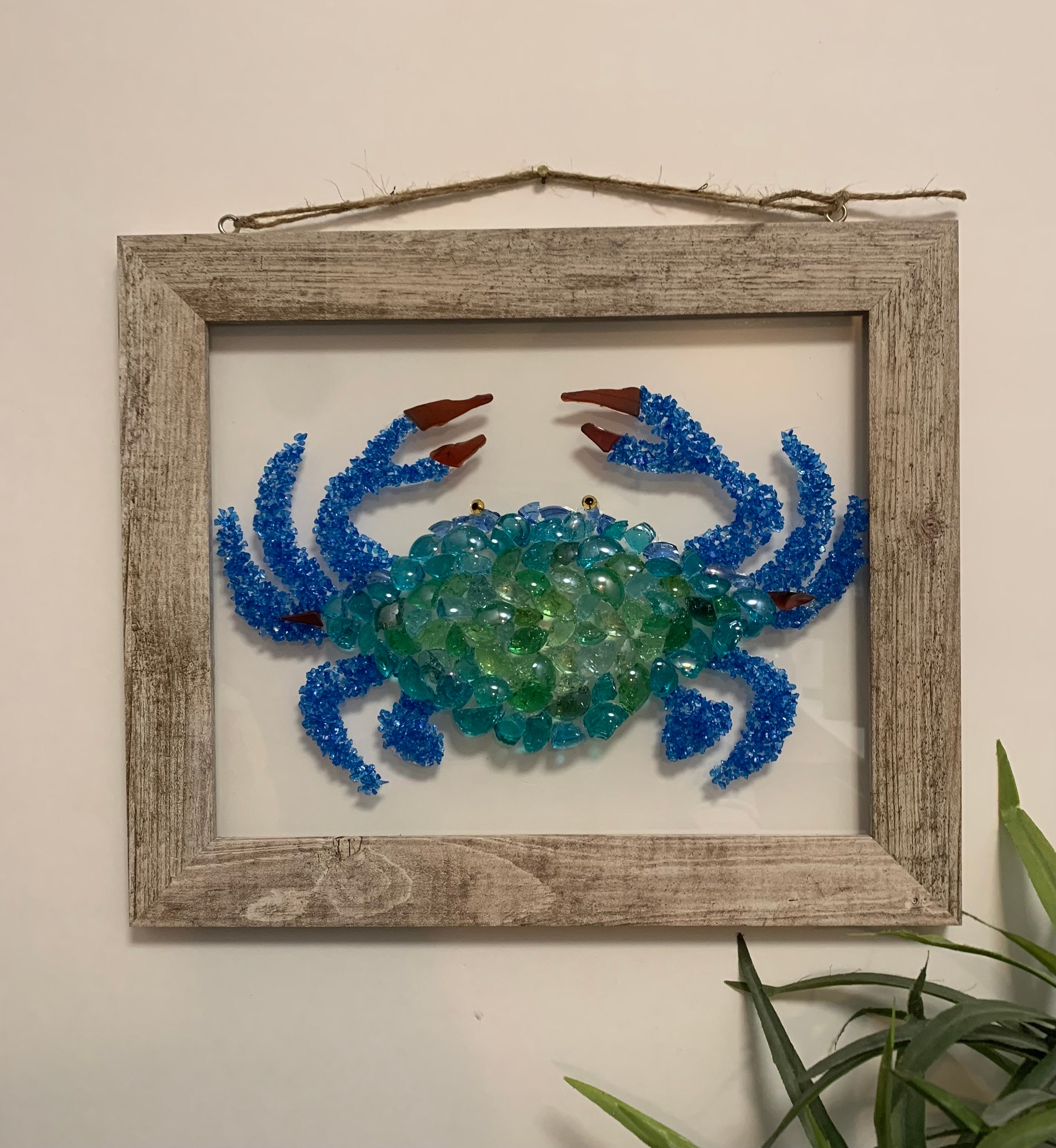 Beaches Got Crabs Glass Art - Crab Beach Decor - Coastal Decor