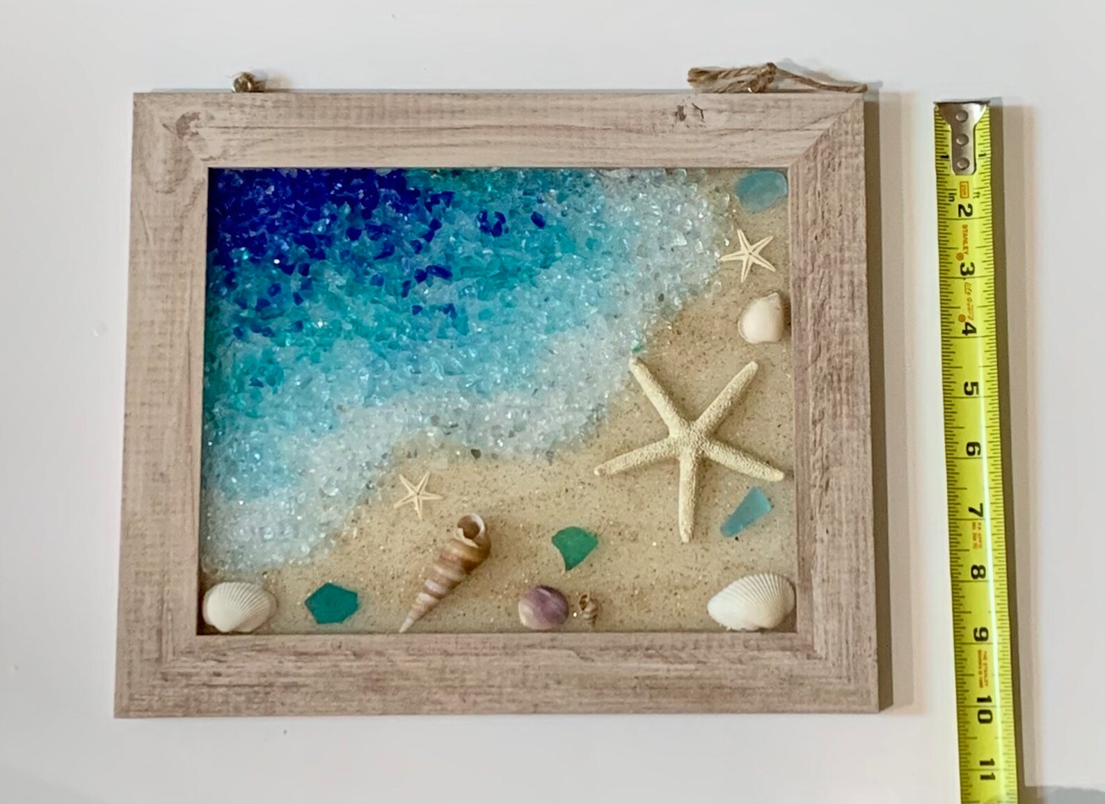 Sea Glass Beach Scene Sea Glass Art Beach Decor Beach Etsy