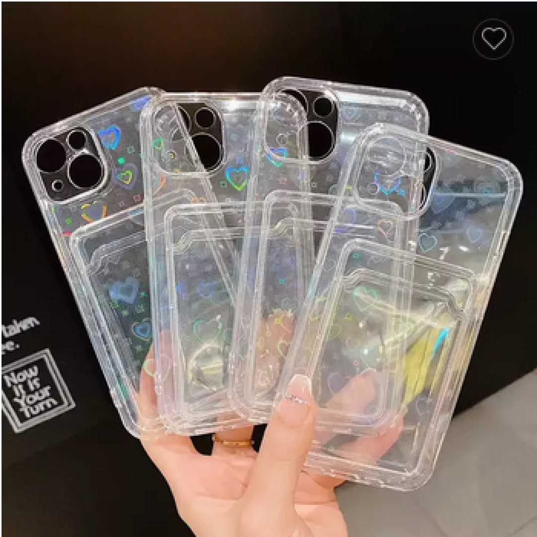 iPhone Case for iPhone 13 12 11 Pro Max, iPhone 13 12 Mini, iPhone XS XR XS Max, iPhone 7 8 Plus, iPhone Se, Shockproof Card Holder Clear