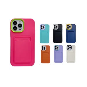 Étui portefeuille en silicone pour iPhone 16 15 14 13 12 11 Pro Max avec fente pour carte, housse de Protection antichoc 14 13 Pro Max