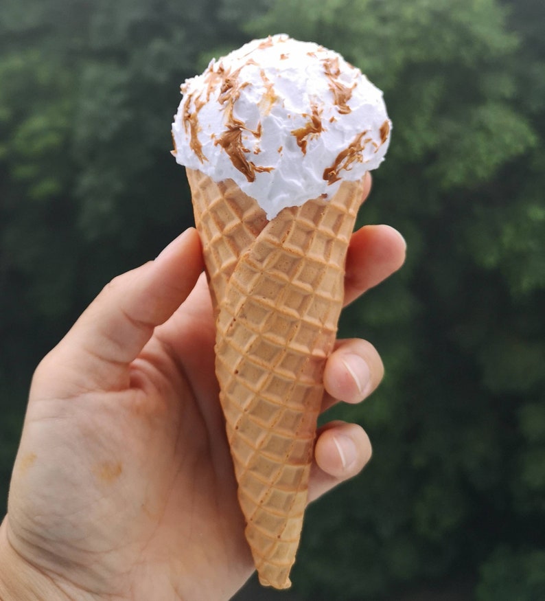 6 Faux ice cream cone display/Fake food props/faux ice Etsy