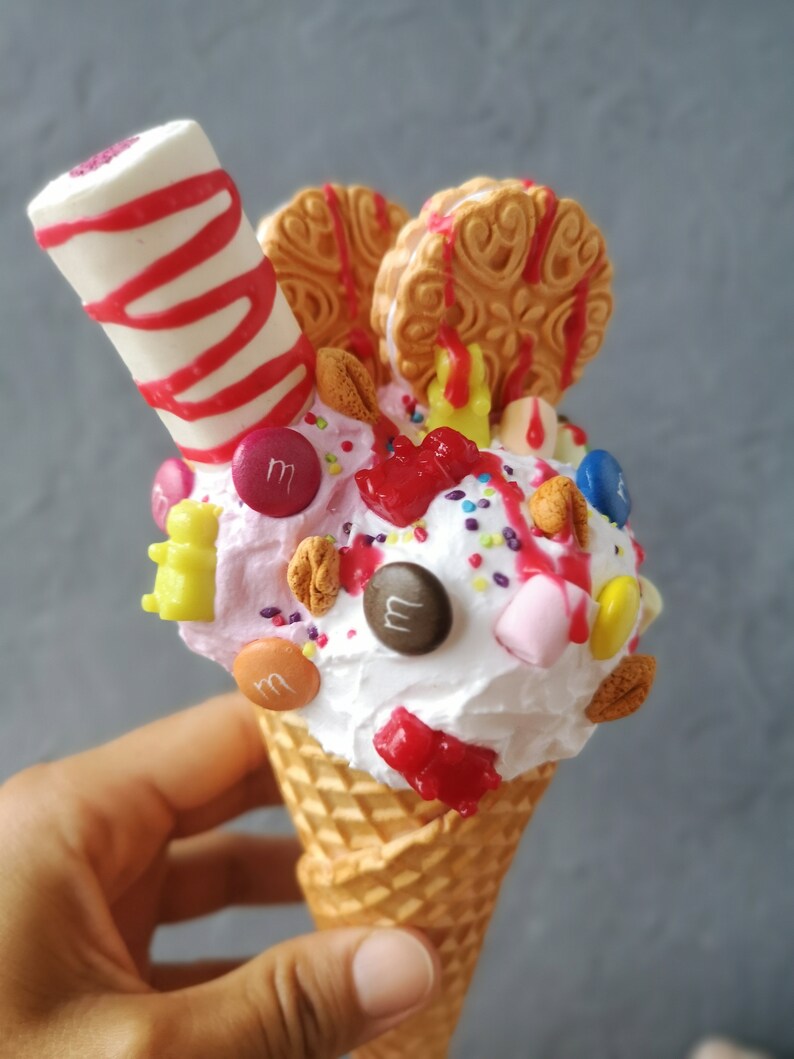 9 Fake ice cream cone/Fake food/fake ice cream for Etsy