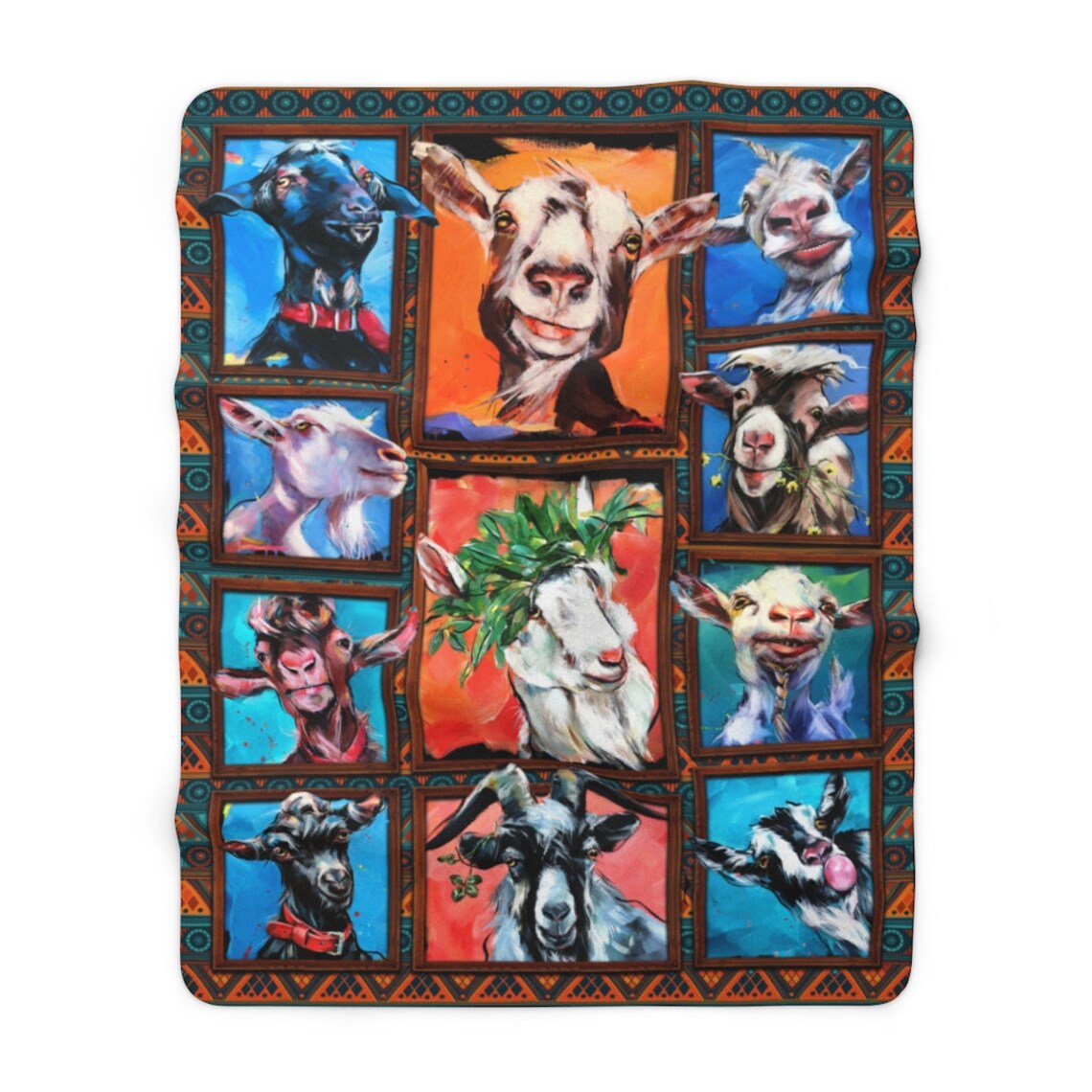 Goat Fleece Blanket Goat Lover Gifts Farmer Blanket Cute Etsy