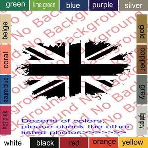Distressed UK Union Jack Flag Vinyl Die Cut Decal Sticker Great Britain United Kingdom Patriotism Fits Range Land Rover Mini Cooper UK001D