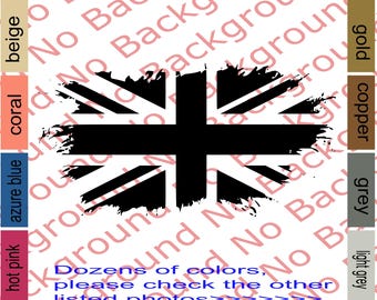 Distressed UK Union Jack Vinyl Decal Sticker