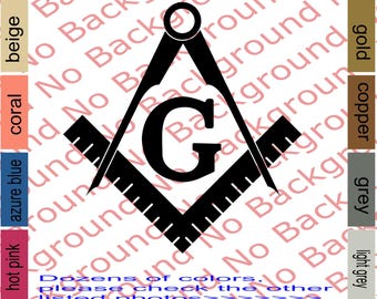 Freemasonry Emblem Die Cut Sticker Vinyl Decal Freemason Masonic Fraternal Symbol Sign | Medieval Stonemasons and Guilds  | FY093