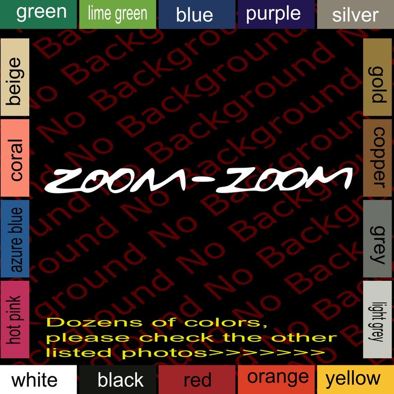 Zoooooom Sticker Zoom-zoom Vinyl Decal Die Cut Sticker - Funny Telecommunication Car ...